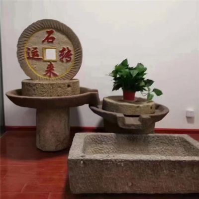 仿古做舊青石石雕老石槽流水擺件