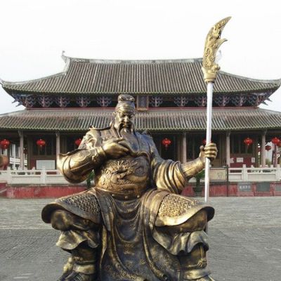 坐式宗教寺廟供奉財神武財神關(guān)羽雕塑