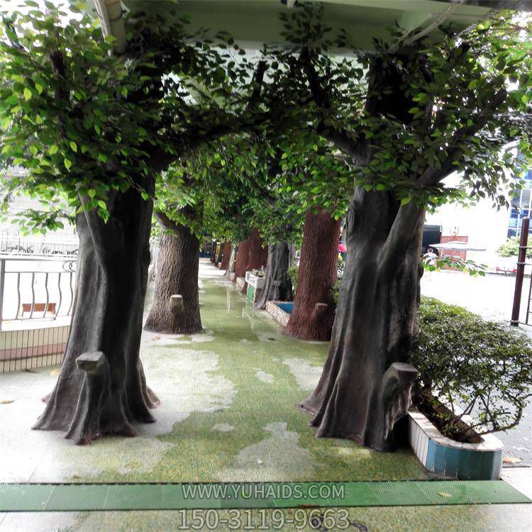 公園裝飾擺放樹脂仿真樹植物景觀雕塑