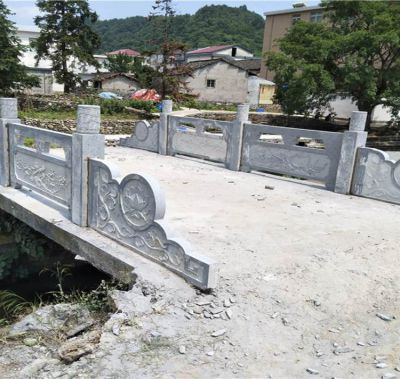 農村鄉道大理石石雕戶外園林景觀圍欄雕塑