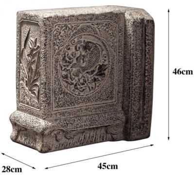 仿石雕石鼓門墩抱鼓石一對家用仿古庭院鎮宅門口石墩擺件