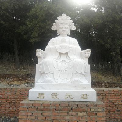 寺廟鄉(xiāng)村創(chuàng)意供奉碧霞元君雕像