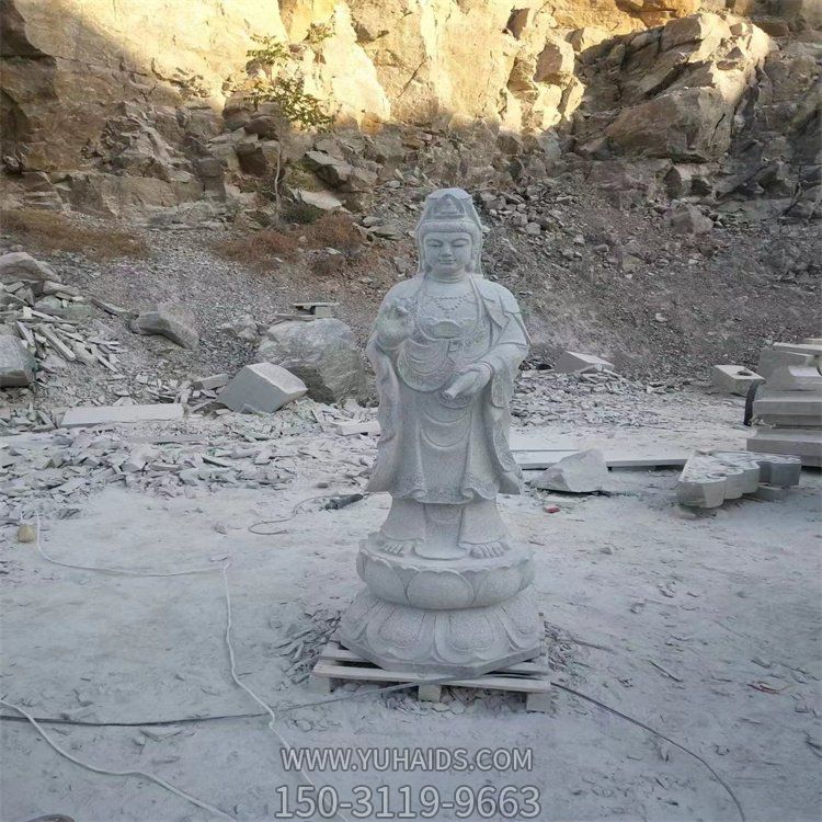 大理石石雕寺廟景區觀音擺件雕塑