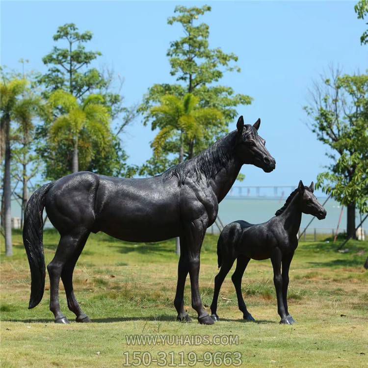 戶外公園草地園林玻璃鋼動物馬雕塑擺件